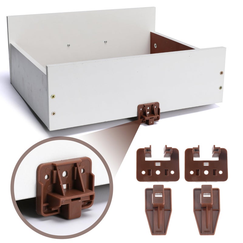Seweder 20PCS Drawer Slide Track Guide Glide for Center Mount Drawer for Dressers and for Nightstand for Kenlin for Rite-Trak 1 Drawer Systems - Image 5